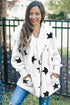 Lapel Collar Scatter Star Fuzzy Coat